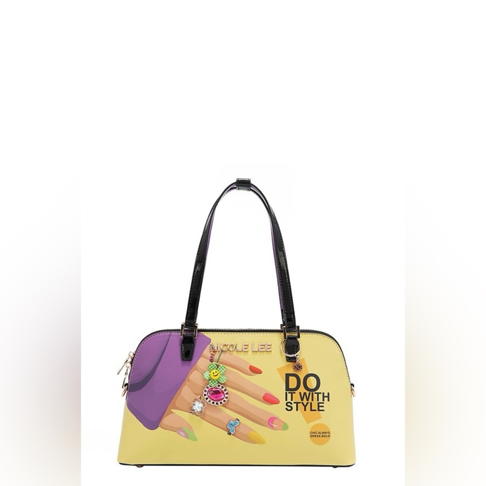 Nicole Lee USA Nail Polish Dome Shoulder Bag